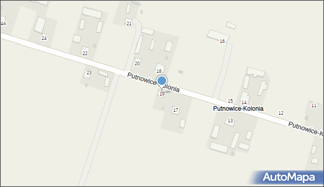 Putnowice-Kolonia, Putnowice-Kolonia, 19, mapa Putnowice-Kolonia