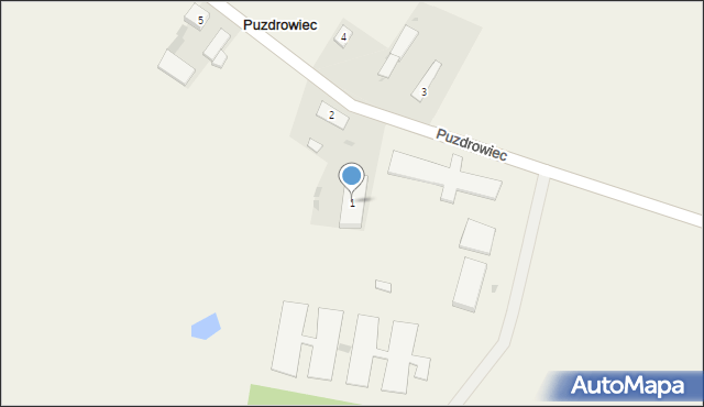 Puzdrowiec, Puzdrowiec, 1, mapa Puzdrowiec