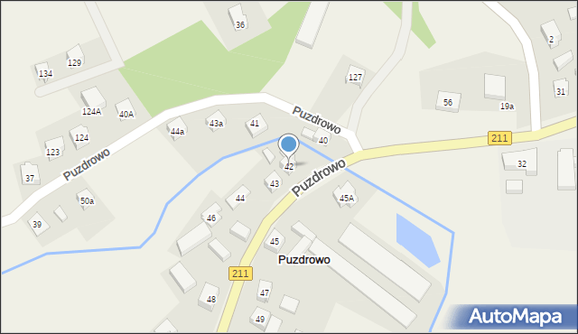 Puzdrowo, Puzdrowo, 42, mapa Puzdrowo