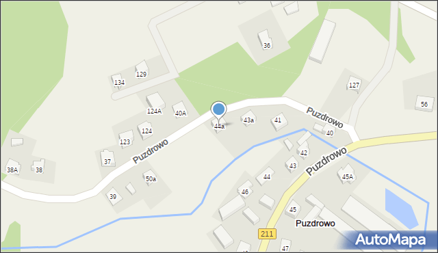 Puzdrowo, Puzdrowo, 44a, mapa Puzdrowo