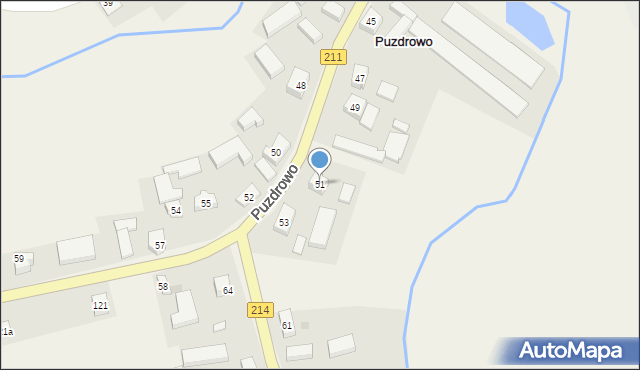 Puzdrowo, Puzdrowo, 51, mapa Puzdrowo