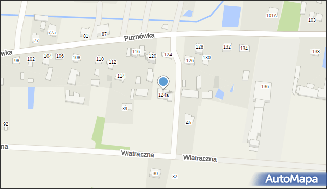 Puznówka, Puznówka, 124a, mapa Puznówka