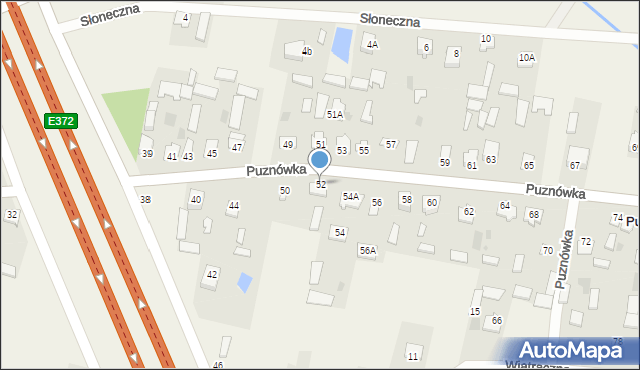 Puznówka, Puznówka, 52, mapa Puznówka