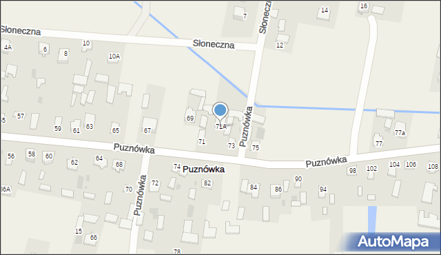 Puznówka, Puznówka, 71A, mapa Puznówka