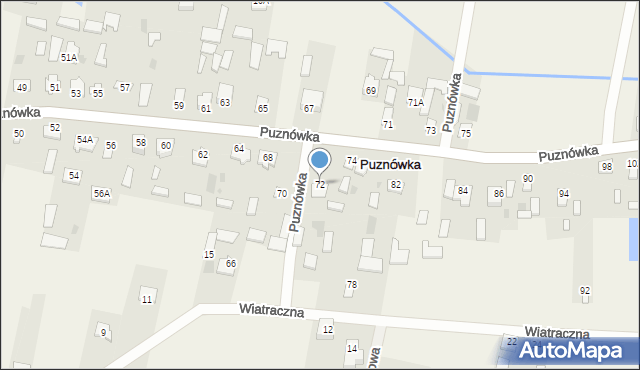 Puznówka, Puznówka, 72, mapa Puznówka