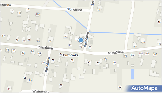 Puznówka, Puznówka, 73, mapa Puznówka