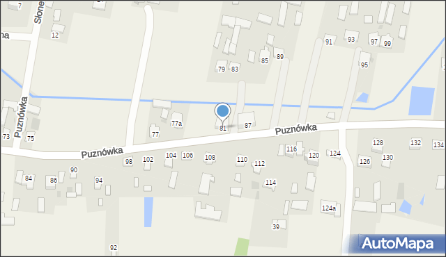 Puznówka, Puznówka, 81, mapa Puznówka