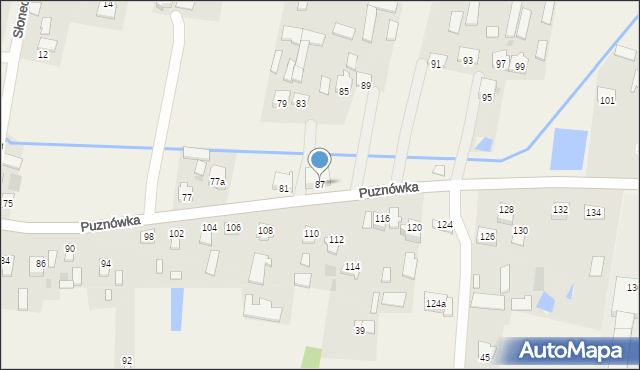 Puznówka, Puznówka, 87, mapa Puznówka