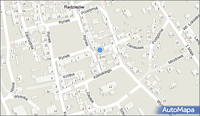 Radziejów, Pułaskiego, 3, mapa Radziejów