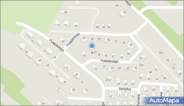 Ropczyce, Pułaskiego Kazimierza, gen., 36, mapa Ropczyce
