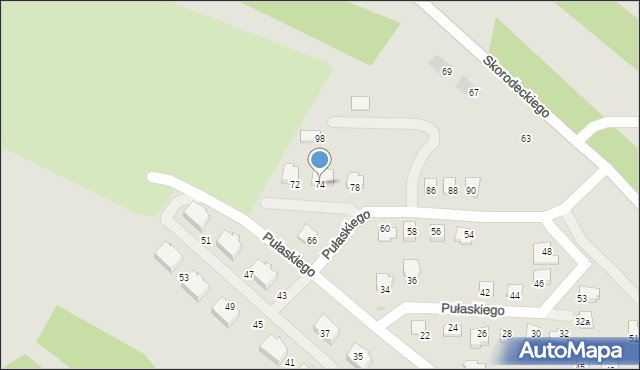 Ropczyce, Pułaskiego Kazimierza, gen., 74, mapa Ropczyce