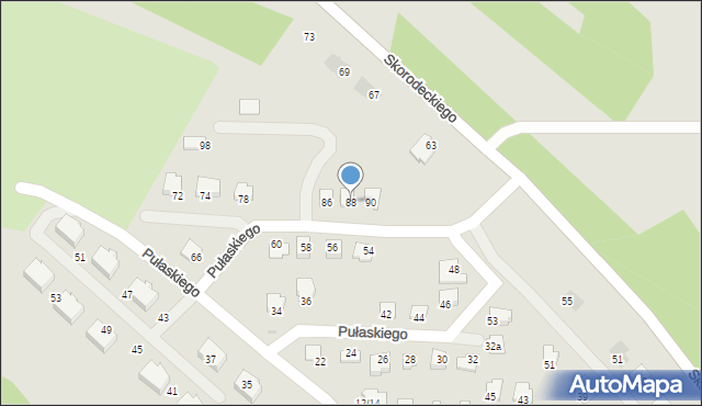 Ropczyce, Pułaskiego Kazimierza, gen., 88, mapa Ropczyce