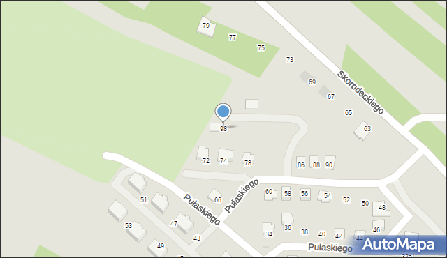 Ropczyce, Pułaskiego Kazimierza, gen., 98, mapa Ropczyce