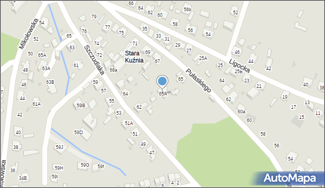 Ruda Śląska, Pułaskiego Kazimierza, gen., 65A, mapa Rudy Śląskiej