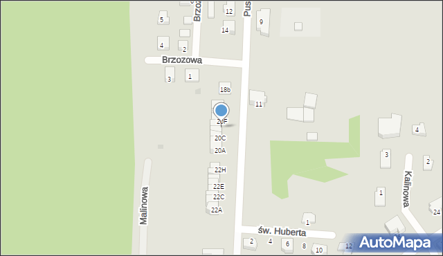 Rzepin, Puszczy Rzepińskiej, 20E, mapa Rzepin