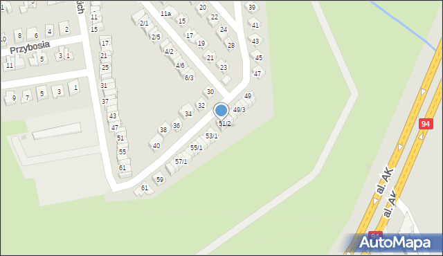 Rzeszów, Puszkina Aleksandra, 51/3, mapa Rzeszów