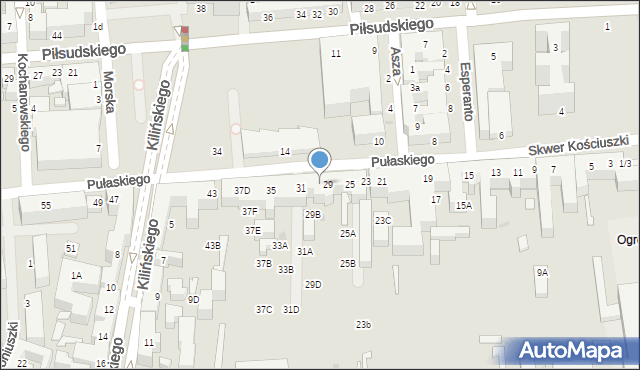 Siedlce, Pułaskiego Kazimierza, gen., 29A, mapa Siedlce