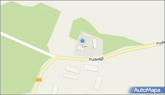 Siemki, Pudwągi, 1, mapa Siemki