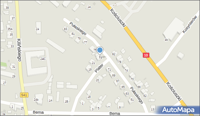 Sierpc, Pułaskiego Kazimierza, gen., 73, mapa Sierpc