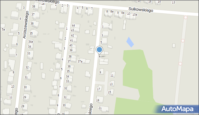 Słupsk, Pułaskiego Kazimierza, gen., 7, mapa Słupska