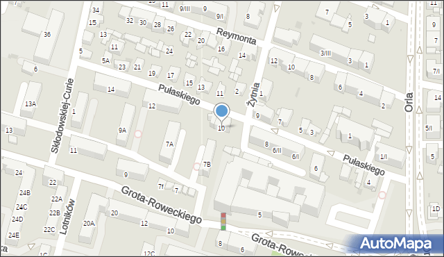 Sosnowiec, Pułaskiego Kazimierza, gen., 10, mapa Sosnowca