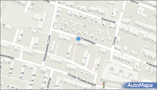 Sosnowiec, Pułaskiego Kazimierza, gen., 12, mapa Sosnowca