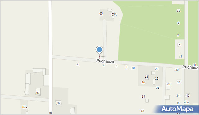 Starowola, Puchacza, 1, mapa Starowola