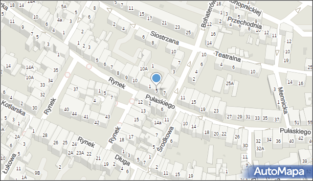 Świdnica, Pułaskiego Kazimierza, gen., 5, mapa Świdnicy