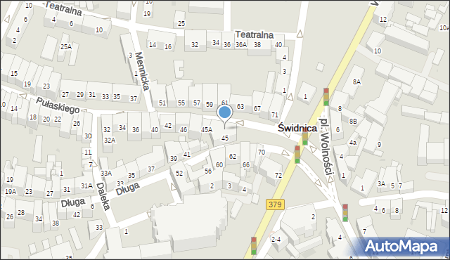 Świdnica, Pułaskiego Kazimierza, gen., 50, mapa Świdnicy