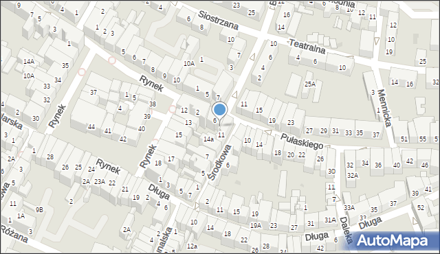 Świdnica, Pułaskiego Kazimierza, gen., 8, mapa Świdnicy