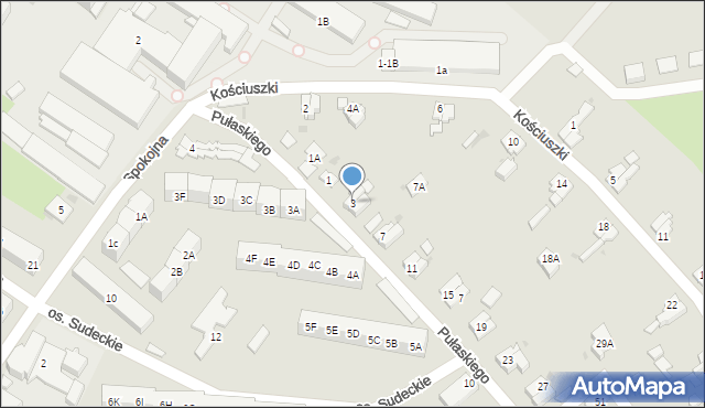 Świebodzice, Pułaskiego Kazimierza, gen., 3, mapa Świebodzice