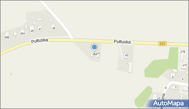 Świercze, Pułtuska, 49A, mapa Świercze
