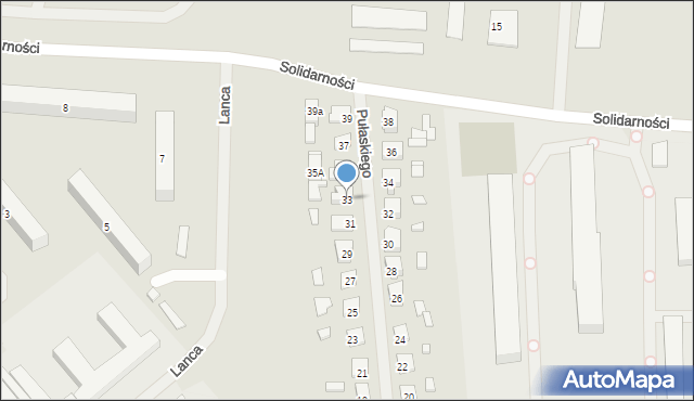 Szczytno, Pułaskiego Kazimierza, gen., 33, mapa Szczytno