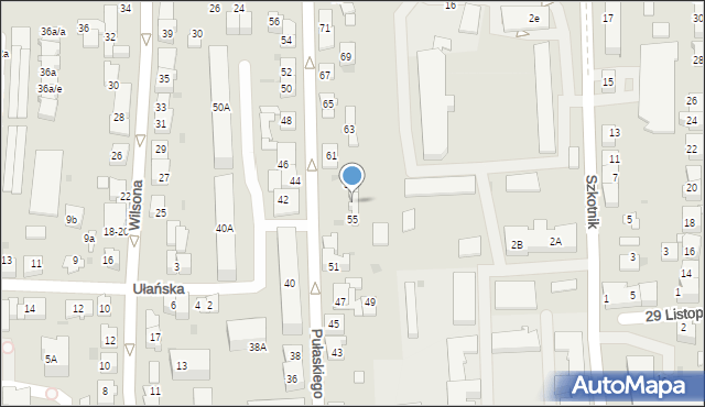 Tarnów, Pułaskiego Kazimierza, gen., 57, mapa Tarnów