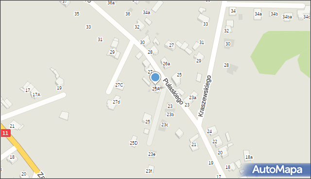 Tarnowskie Góry, Pułaskiego Kazimierza, gen., 25A, mapa Tarnowskie Góry