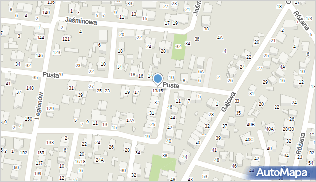 Tomaszów Mazowiecki, Pusta, 13/15, mapa Tomaszów Mazowiecki