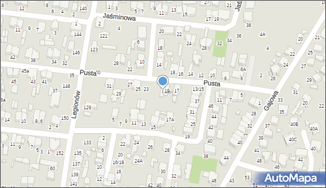 Tomaszów Mazowiecki, Pusta, 21, mapa Tomaszów Mazowiecki