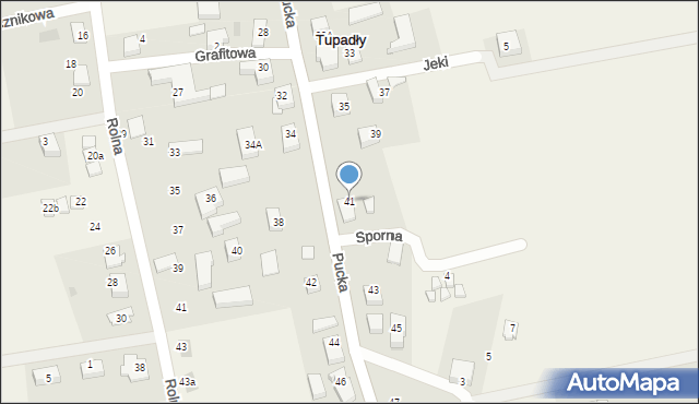 Tupadły, Pucka, 41, mapa Tupadły