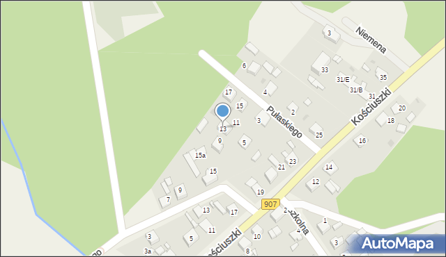 Tworóg, Pułaskiego Kazimierza, gen., 13, mapa Tworóg