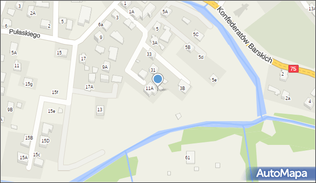 Tylicz, Pułaskiego Kazimierza, gen., 11a, mapa Tylicz