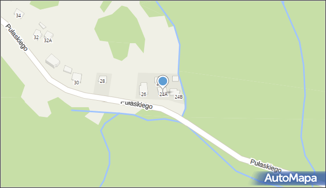 Tylicz, Pułaskiego Kazimierza, gen., 24A, mapa Tylicz