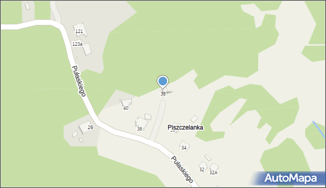 Tylicz, Pułaskiego Kazimierza, gen., 38, mapa Tylicz