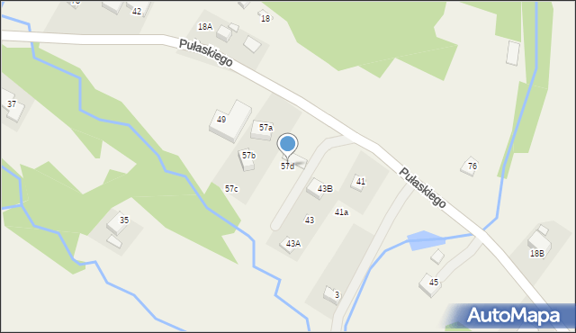 Tylicz, Pułaskiego Kazimierza, gen., 57d, mapa Tylicz