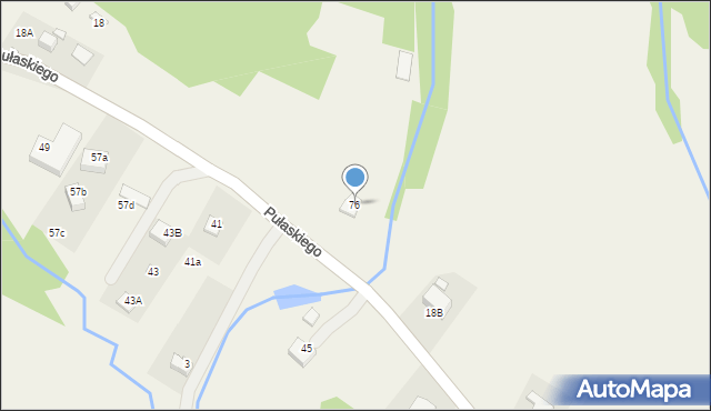 Tylicz, Pułaskiego Kazimierza, gen., 76, mapa Tylicz