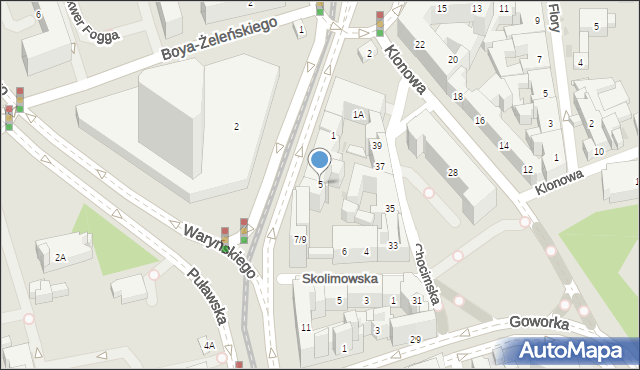 Warszawa, Puławska, 5, mapa Warszawy