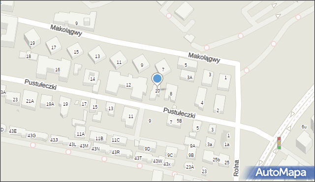 Warszawa, Pustułeczki, 10, mapa Warszawy