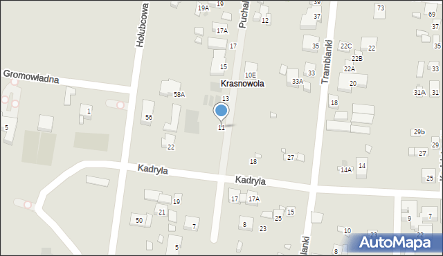 Warszawa, Puchalska, 11, mapa Warszawy