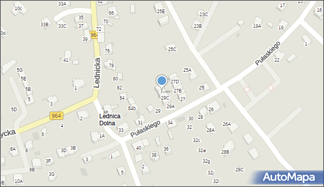 Wieliczka, Pułaskiego Kazimierza, gen., 29D, mapa Wieliczka