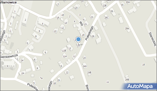 Wilamowice, Pułaskiego Kazimierza, gen., 15, mapa Wilamowice