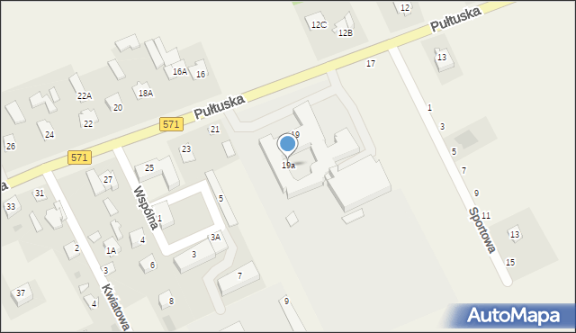 Winnica, Pułtuska, 19a, mapa Winnica